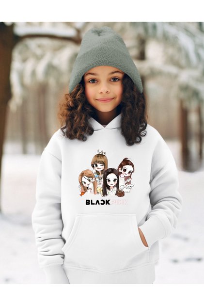 Blackpink Kids Sweatshirt Hooded Oversize / 2 Years - 14 Years Girl Sweatshirt