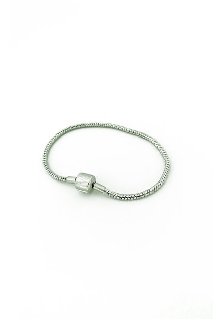 Moments Flat Clip Steel Bracelet