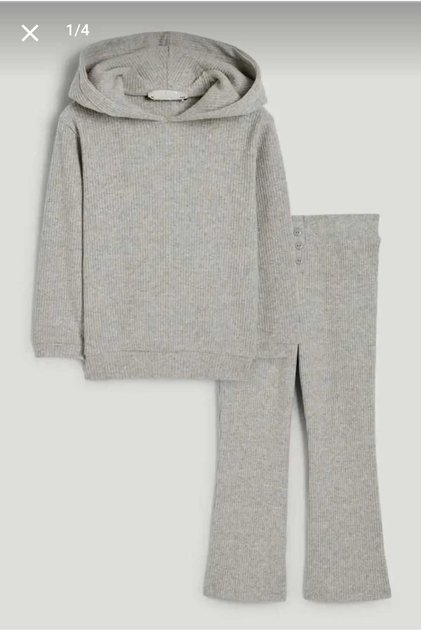 Nilche Hooded Ribbed Spanish Leg Girl's 2 Piece Set