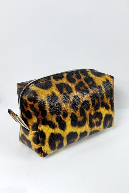 Bage Patterned Leather Makeup Buckle Accessory Bag