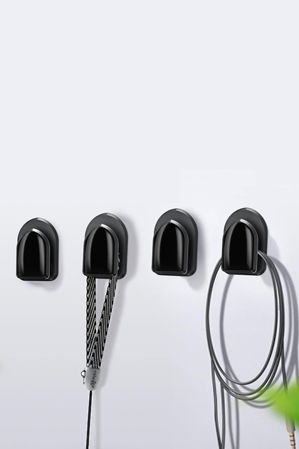 Kitchen Accessory Item Holder Organizer Adhesive Home Office Furniture Hanger Keychain Hook 10 Pieces