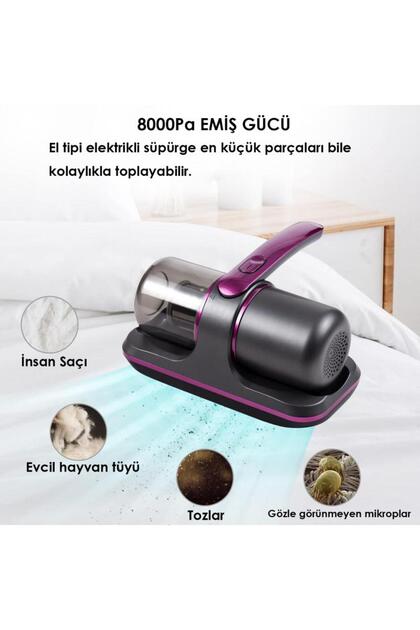 Enshall Şarjlı Mini UV-C Işınlı El Süpürgesi Çarşaf Yastık Tüy