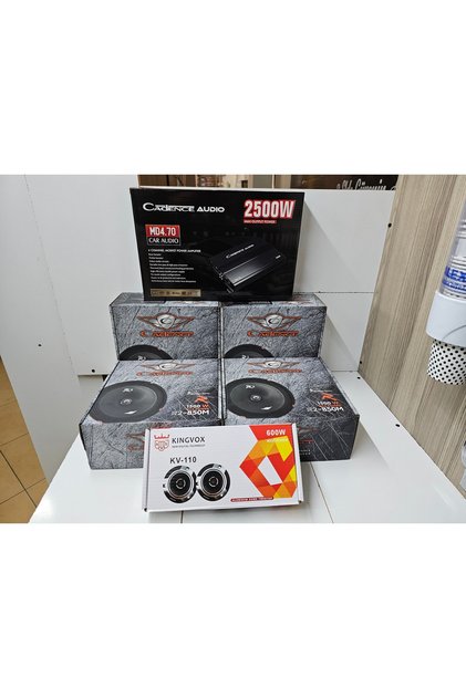CADENCE 20 CM 2 TAKIM 120 RMS CADENCE 4X70 RS ANFİ DOM TİZ KINGVOX AKGÖZ SOUND