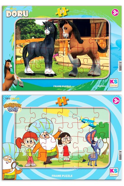 Kesman Kitap Ks Games Nasreddin Hoca ve Doru 24 parça 2 li Puzzle