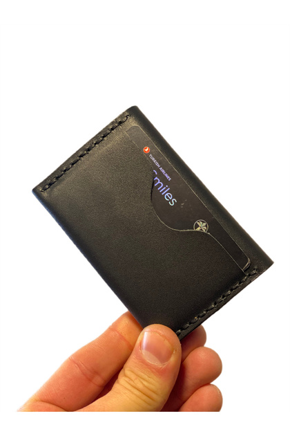 Minimalist Card Holder Genuine Leather Handmade 6 Cards And Coin Purse