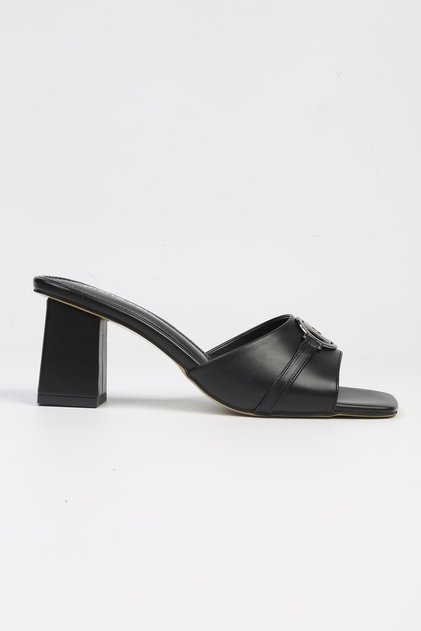 ® | PC-53123- 3829 Siyah-Kadın Topuklu Terlik
