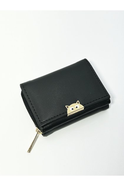 Women's Small Wallet with Cat Detail