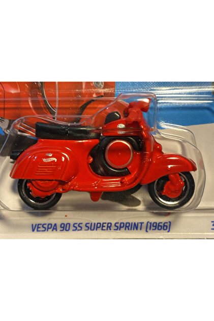 HOT WHEELS 7/250 Diecast 1:45 VESPA 90 SS SUPERSPRINT RED 1966) 6/10 mint in box