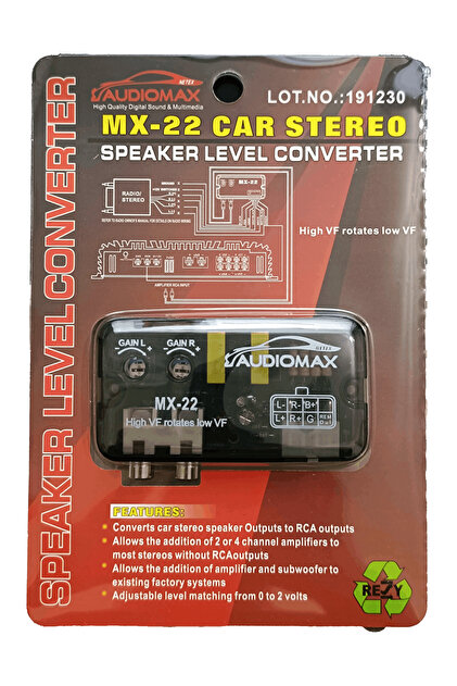 EXVOL AUDİOMAX MX-22 ANFİ ÇEVİRİCİ 2 KANAL KONVERTÖR ÇIKIŞ