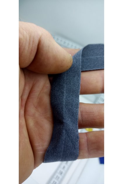 5 Meters Gray Color Rubber Bias Combed Cotton for Laundry Clothing Sewing