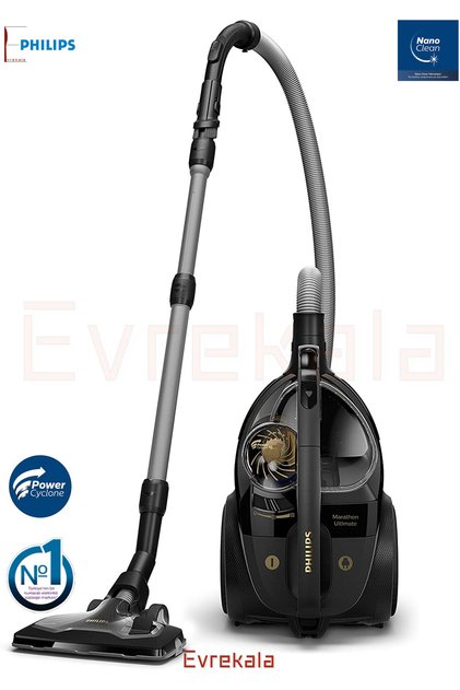 Evrekala Shop Toz Torbasız Süpürge Philips PowerCyclone Marathon Led TriActive Yeni Seri HEPA