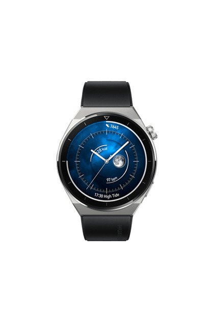 Huawei Watch GT3 Pro 46mm Titanyum Kasa Siyah Kauçuk Kayış Akıllı
