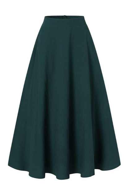 Hijab Puff Scuba Flared Skirt Large: Μέγεθος