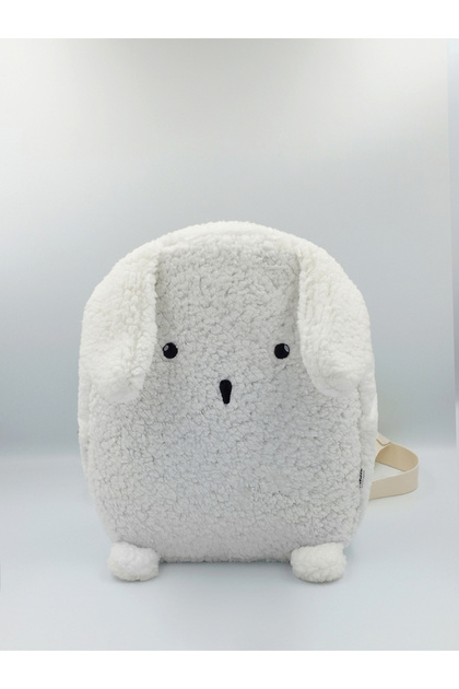 0 - 6 Years Old Kindergarten Nursery Kids School / Backpack Wellsoft Plush Off White