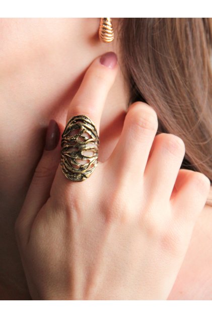 Trend Italian Model Antique Antique Adjustable Women's Ring