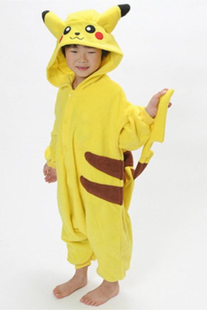 Costum unisex pentru copii Pokemon Go Pikachu galben