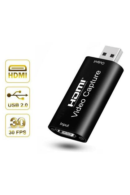 Usb 2.0 Hdmı Video Capture Video Kayıt Ekran Aktarma Adaptörü - Siyah Al2623