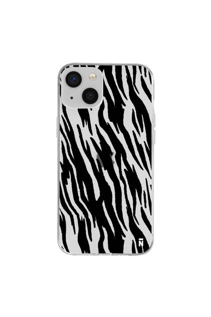iPhone 15 Leopard Design Transparent Silicone Phone Case