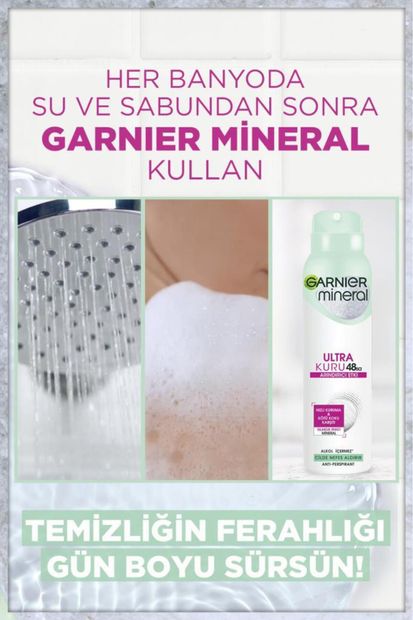 Garnier Mineral Ultra Kuru Sprey Deodorant 3'lü Set - 4