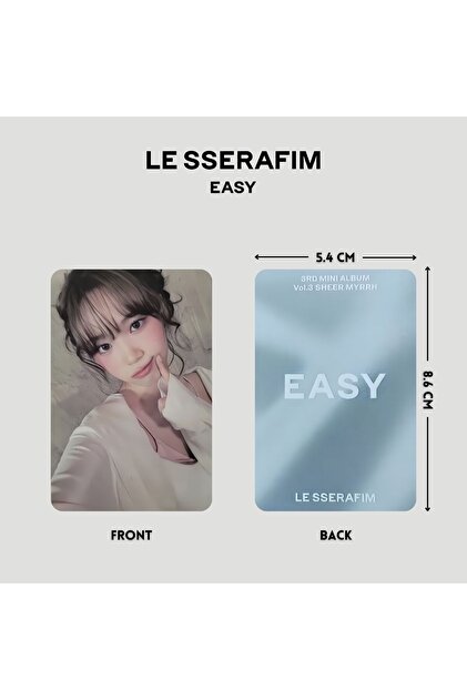 Kpop Dünyasi LE SSERAFIM '' Easy '' Sheer Myrrh ver. PC Set