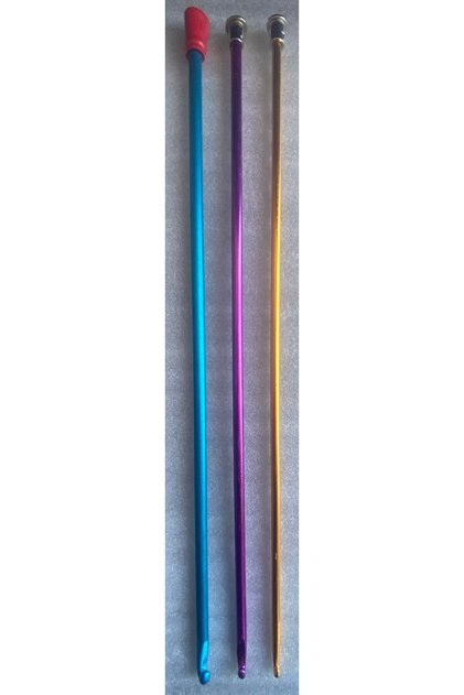35 CM RENKLİ METALİK TUNUS TIĞ SETİ GAGALI ŞİŞLER 3 ADET KALIN NUMARALAR (5/6/7)