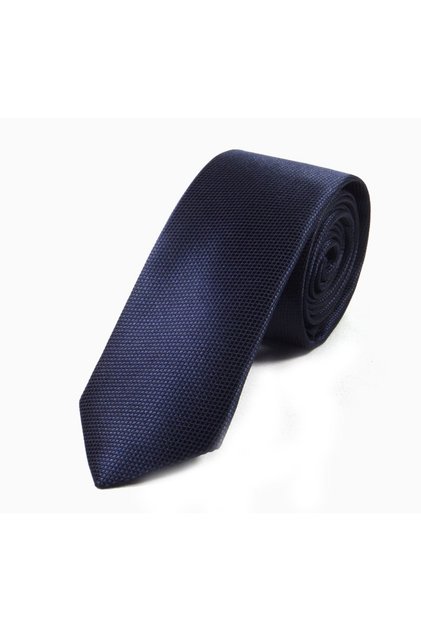 Dark Navy Plain Slim Tie 5046 Dark Navy