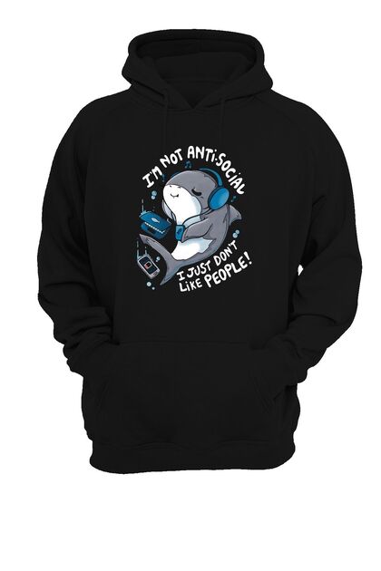 Antisocal Printed, 3 threadsShardoned, Fleece Inside, Thick, (600 gr.)Sweatshirt