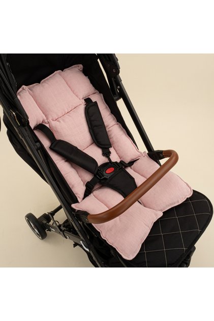 Baby Stroller Cushion - Powder Muslin