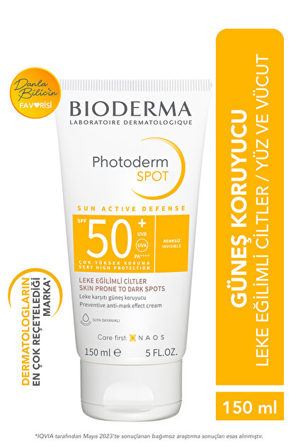 Photoderm spot spf50+ anti-blemish high protection face and body sun cream 150 ml demba107