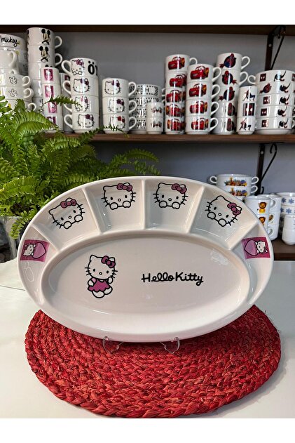 TEBAK COLLECTION 7 BÖLMELİ HELLO KİTTY KAHVALTI TABAĞI - Fiyatı