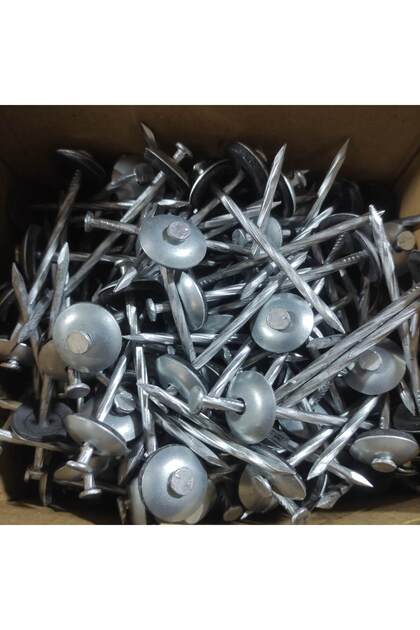 ŞAPKALI GALVANEZLİ ÇATI ÇİVİSİ CONTALI 36X80MM 2,5 KG GRİ RENK