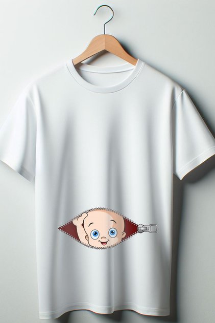 Cute Printed Maternity Oversize T-Shirt