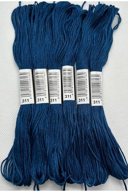 6 bucăți de culoare unică etamină brățară cruce broderie braziliană Ipi-311