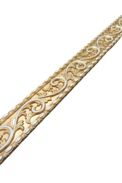 Dekoratif Poliüretan Saray Duvar&Tavan Çıta Bordürü -Renk : Bronz (EN:10 CM-BOY:100 CM)-Duvar Süsü