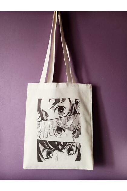 Anime Demon Slayer Kimetsu No Yaiba Tote Bag Cloth Bag