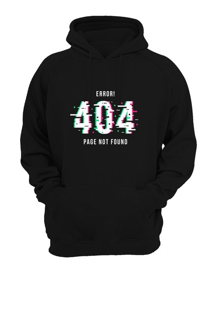 404 Note Found Printed, 3 threadsShardoned, Fleece Inside, Thick, (600 gr.)Sweatshirt