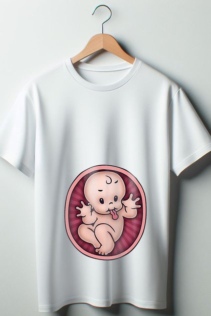 Cute Printed Maternity Oversize T-Shirt