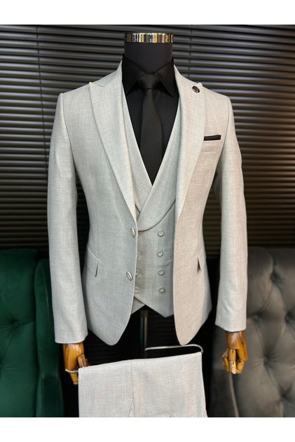 New Season Light Gray Slimfit Suit