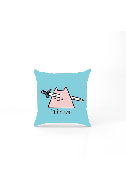 Hediyelik Minik Kırlent Yastık 28x28 İyiyim Desen Dijital Baskı
