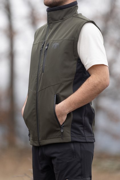 Softshell Yelek Fermuarlı Cepli Mevsimlik