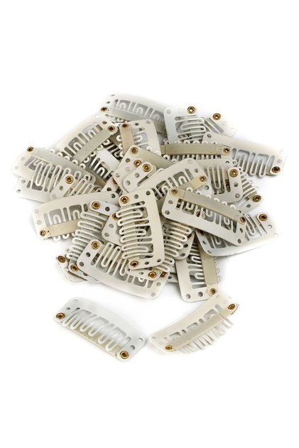 Cleme de fixare mici - 10 bucăți - Alb