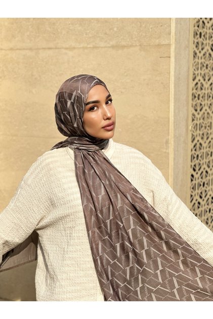 شال من سلسلة الجاكار الإيطالي مع مجموعة هدايا مقاس 70x190 سم