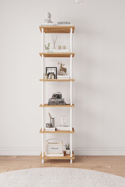 Çevir Kur 45 Cm Atlantik Çam Kitaplık Bd 45*177*29 Cm