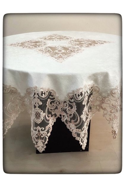 Round Fiskos Velvet Tablecloth
