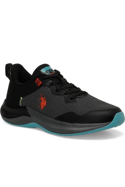 4m Florin Black Turquoise Red Detail Style Men's Sports Shoes