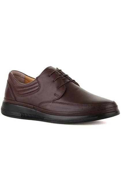 2666 Tan Leather Lace-Up Men's Casual Shoes
