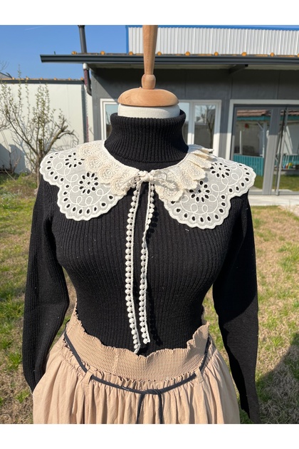 Fisto Pamuklu Vintage Yakalık