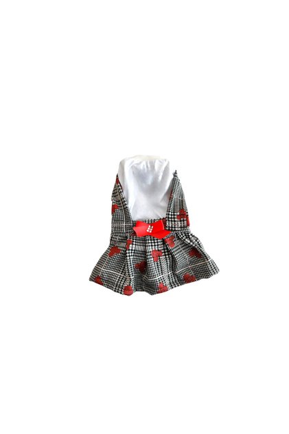 cat dog clothes plaid slopet t-shirt clothes set