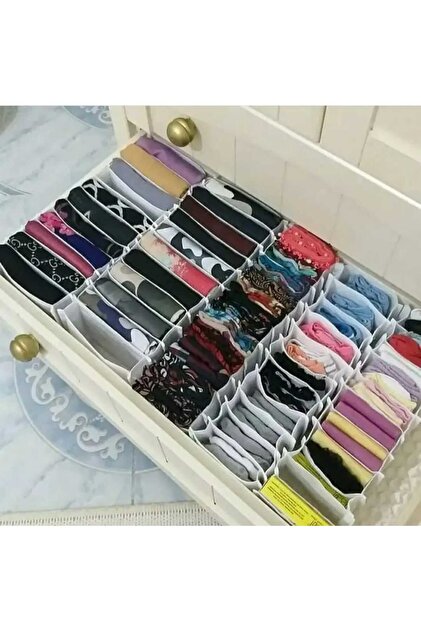 Organizer with Pocket m 11 Compartments White Color