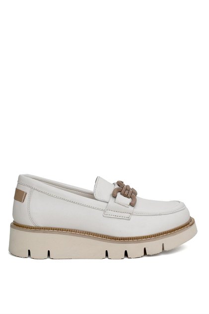 D24YA-3205 Women's Leather Casual Shoes Bone